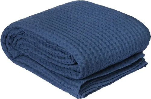 Miniatura 5 de HILLFAIR Manta de Algodón 100% Peinado– Mantas de Cama Tamaño Twin– Mantas Cálidas Suaves para Todas las Estaciones Transpirables Ligeras de Verano