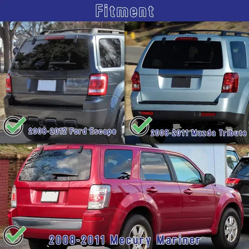 Miniatura 6 de Conjunto de limpiaparabrisas trasero compatible con Ford Escape 2008-2012, Mercury Mariner 2008-2011, Mazda Tribute 2008-2011, repuesto 8L8Z17526C
