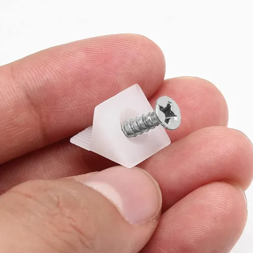 Miniatura 4 de Bonsicoky 50 piezas de cuñas de reparación para arreglar cajones hundidos, sujetador de cajón de ángulo de plástico con tornillos