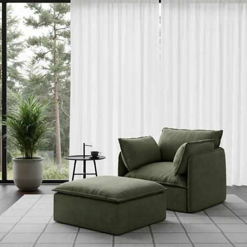 Miniatura 3 de Acanva Sofá modular modular para sala de estar, cómodo sofá convertible en nube, sofá de gran tamaño con otomana y fundas de felpilla lavables