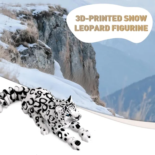 Miniatura 25 de Yipintang Criaturas Impresas en 3D Animales Flexibles - Juego de Animales Fidget de 7 Pulgadas para Decoración de Estantes (Pareja de León Adulto)