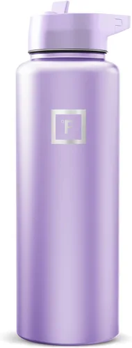 Miniatura 89 de IRON °FLASK Frasco de hidratación para acampar y senderismo con boquilla, botella de agua deportiva de acero inoxidable aislada de boca ancha, Aurora