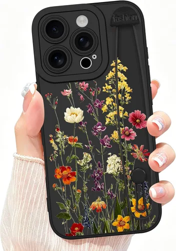 Miniatura 32 de Funda Wlxee para iPhone 15 Pro Max con patrón de ola, TPU suave con parachoques, cuero PU, diseño de cebra lindo para mujeres y niñas - Negro Gris