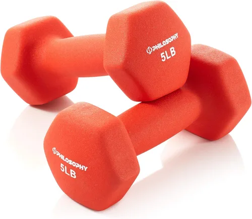 Miniatura 7 de Philosophy Gym Juego de 2 mancuernas de neopreno con forma hexagonal