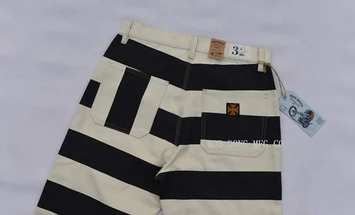 Miniatura 4 de Pantalones de moto a rayas prisionero de 16oz