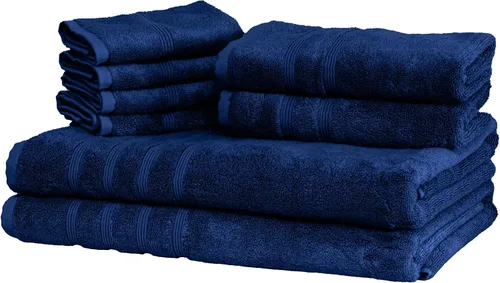 Miniatura 77 de Mosobam Juego de toallas turcas de lujo de 12 piezas XL de 35 x 70 pulgadas, 16 x 30 pulgadas, 13 x 13 pulgadas, azul Allure de 700 GSM, viscosa