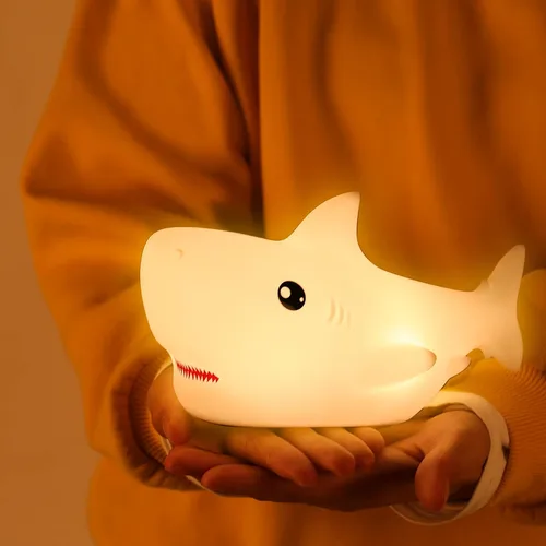 Miniatura 6 de ZKLiLi Luz nocturna de tiburón para niños, recargable y bonita lámpara suave para niños y niñas, regalos de Navidad, luces nocturnas para niños