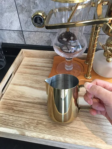 Miniatura 2 de Jarra de espuma de leche de acero inoxidable de 12 onzas, perfecta para arte con leche, máquina de café expreso, máquina de capuchino, espumador