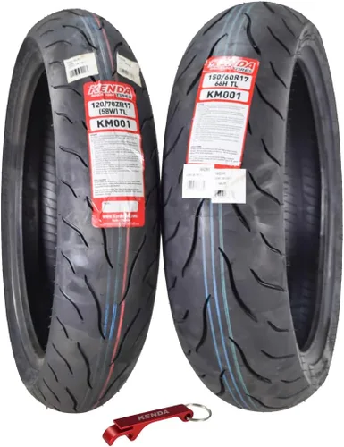Miniatura 9 de Kenda KM1 (KM001) 120/70ZR17 Neumático delantero para motocicleta Sport Touring 58W - Neumático radial con estabilidad a alta velocidad y excelente