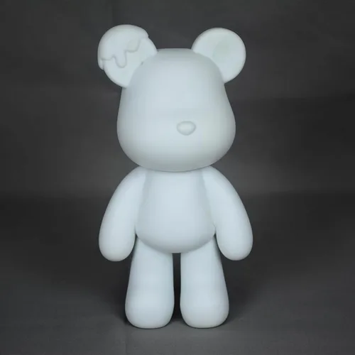 Figurilla de Pintura de Oso Fluido, Figura de Oso DIY para Decoración del Hogar (8 Pulgadas, Molde en Blanco)