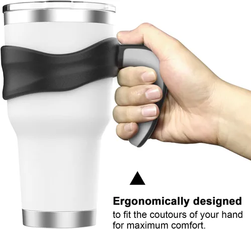 Miniatura 3 de Mango de vaso para vaso YETI Rambler, Rtic de 30 onzas, diseño anterior, Sic, OZARK TRAIL y más, sin BPA (solo asa) (negro)