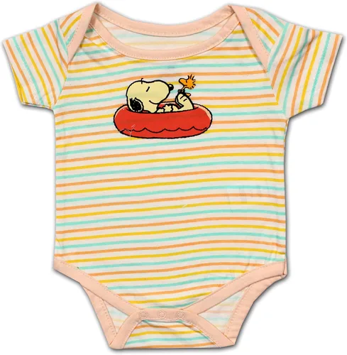 Miniatura 2 de Peanuts Snoopy Boys 3 Pack Bodysuits for Newborn MulticolorOrangeBlue