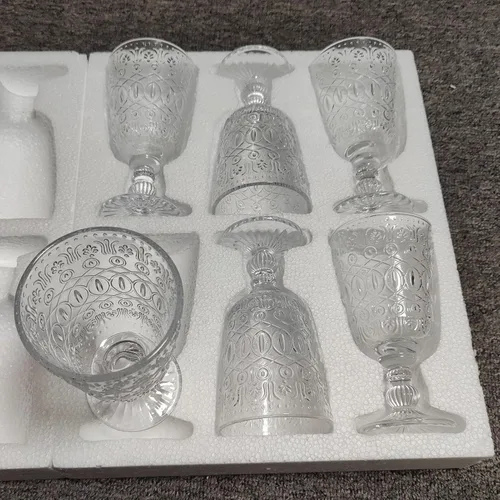Miniatura 8 de Taganov Juego de 6 copas de vino vintage transparentes, 10 onzas, con tallo, bonitas copas de vidrio para bodas, fiestas, bar