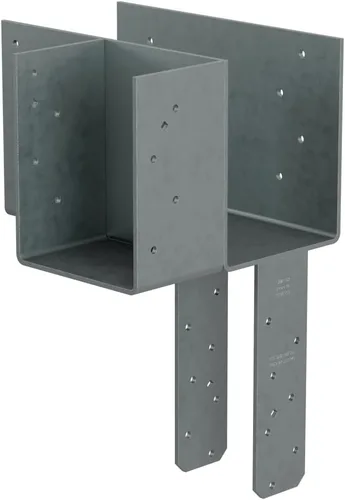 Miniatura 4 de Simpson Strong-Tie ECCLRQ666SDS - ECCLLQ Tapa de columna de extremo en forma de L para vigas 6X y poste 6X con tornillos SDS, soporte de marco