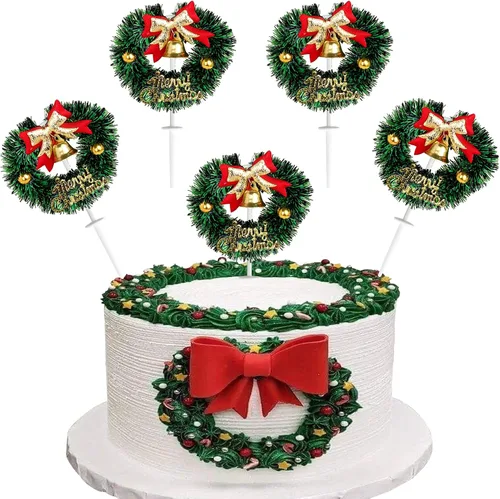 Miniatura 31 de Rsstarxi Paquete de 24 Adornos para Cupcakes Oh Baby de Navidad con Purpurina, Sombreros de Navidad, Palillos para Cupcakes de Baby Shower para Baby