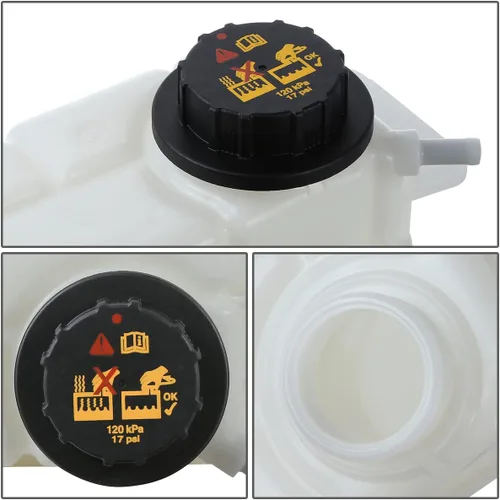 Miniatura 2 de DNA MOTORING Tanque de depósito de desbordamiento de refrigerante estilo OE OEM-RT-GM3014131 con tapa compatible con Aveo 2004-2006 / Aveo5 2006-2008