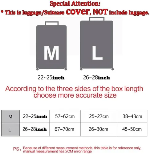 Miniatura 2 de Taylor - Funda de equipaje para maleta, con impresión de doble cara, protector elástico para maleta, lavable, antiarañazos, para viajes de negocios