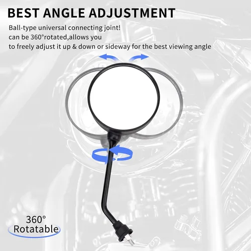 Miniatura 4 de AHL Espejos retrovisores con kit de transferencia compatibles con: BMW G310R 2017-2018/G310GS 2017-2018/F650GS/F800GS/F800R/F700GS