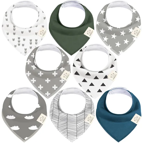 Miniatura 53 de KeaBabies - Juego de 8 baberos tipo bandana para bebés, niñas y niños - Baberos de algodón orgánico para babeo y dentición para recién nacidos