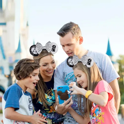 Miniatura 5 de FANYITY - Orejas de ratón, diadema con lentejuelas brillantes para cosplay de ratón para niños, niñas y mujeres, para Halloween y viaje a Disney