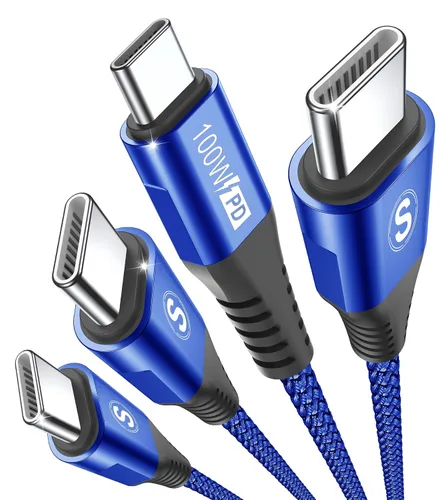 Miniatura 11 de sweguard Cable de carga USB C a USB C de 100 W [3.3 pies, paquete de 2] iPhone 17 Cable de carga para iPhone 17 16 15 Pro Max Plus, MacBook, iPad