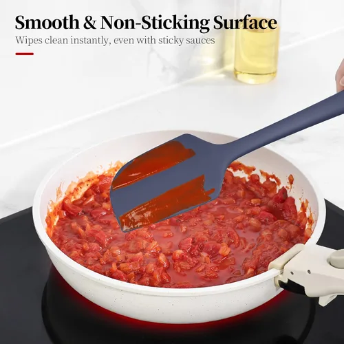 Miniatura 7 de Espátula resistente al calor de 600ºF, raspador de silicona sin semless de 11.34 pulgadas de alto calor, apto para alimentos, para cocinar, hornear