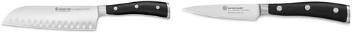 Miniatura 11 de WÜSTHOF Classic IKON Cuchillo Santoku de borde hueco de 7 pulgadas, negro