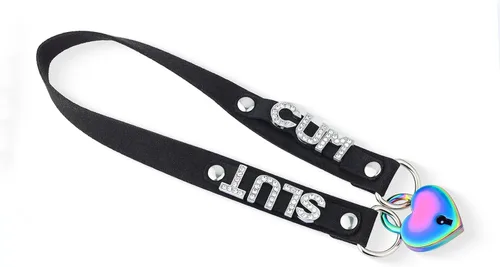 Miniatura 3 de Collar de candado de corazón hecho a mano para mujer, con llave, estilo gótico, punk, con letras de terciopelo y llavero de cuero