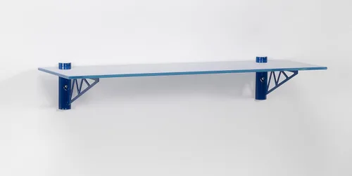 Miniatura 2 de LTL Home Products Kit de estante de pared de vidrio rompecabezas, 7 "x 36", azul puente