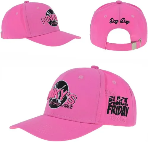 Next Friday Hat Pinky's Record Movie - Gorra de béisbol con costura de hip hop de los años 90, color negro y rosa