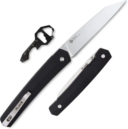 Miniatura 10 de Cuchillo plegable EDC pequeño de bolsillo para hombres, mujeres, 14C28N, bloqueo de forro, mango ligero G10, acero inoxidable frío, cuchillos P662