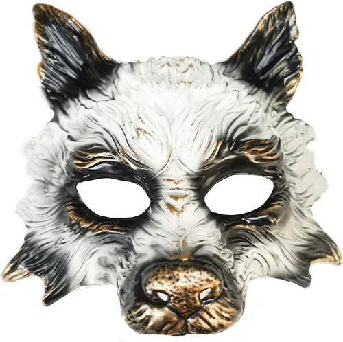 Miniatura 12 de Máscara de lobo de animales para mascarada, máscara de lobos, máscara de Halloween, cosplay, máscara de fiesta Blanco