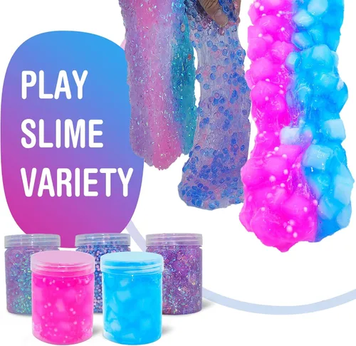 Miniatura 6 de Kit de slime de unicornio para niñas de 4 a 12 años, suministros para hacer slime de mantequilla, confeti de caramelo, crujiente y crujiente, espuma