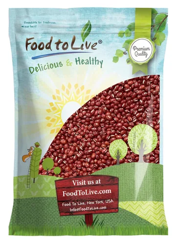 Miniatura 8 de Food to Live - Frijoles Adzuki, 8 onzas - Frijoles azuki secos enteros (frijoles rojos mungos), crudos, veganos, kosher, germinables, a granel