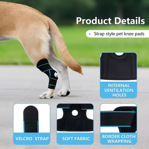 Miniatura 4 de Rodillera de perro para pierna trasera, soporte de ACL para perros grandes, soporte ajustable para piernas de perro para lesiones en las piernas