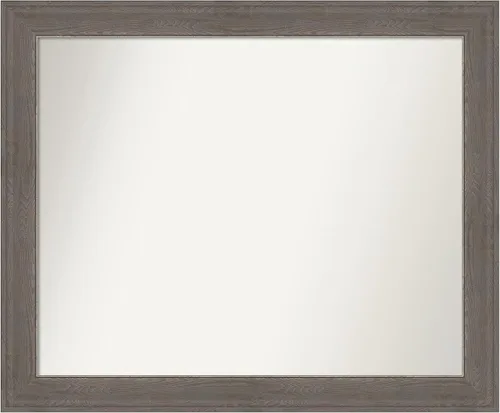 Miniatura 178 de Amanti Art Espejo de pared personalizado no biselado (24.5 x 24.5 pulgadas), marco gris marrón alta, varios tamaños personalizados, espejo de baño