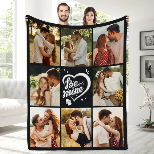 Manta con fotos personalizada para novio, regalos del día de San Valentín, manta de fotos personalizada, regalos de novio de novia, regalos del día