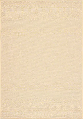 Miniatura 10 de SAFAVIEH Alfombra lavable para exteriores, colección Courtyard de 2.3 x 6.7 pies, beige y azul aguamarina, no desprende pelusa y es fácil