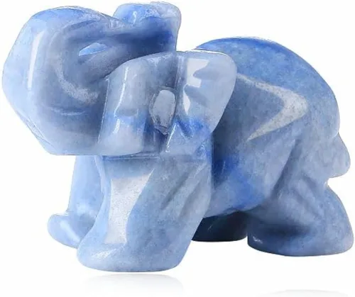 Miniatura 14 de YATOJUZI - Figura de elefante de cuarzo rosa de 5 cm decorativa, cristal curativo rosa, lindo, natural, tallado a mano, pulido, estatua de gema