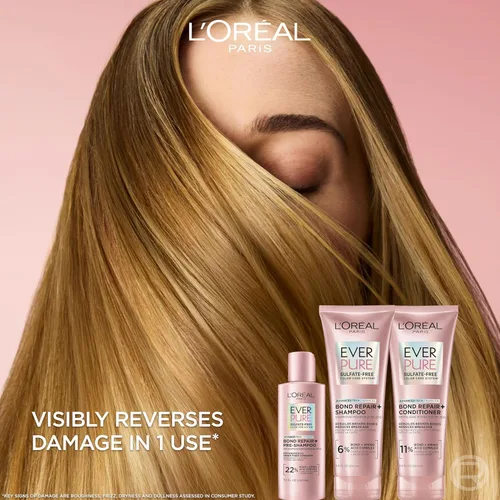 Miniatura 2 de L'Oreal Paris Tratamiento Pre-Champú Sin Sulfatos para Reparación de Enlaces, Reparación Capilar para Cabello Teñido, Decolorado o Dañado, EverPure