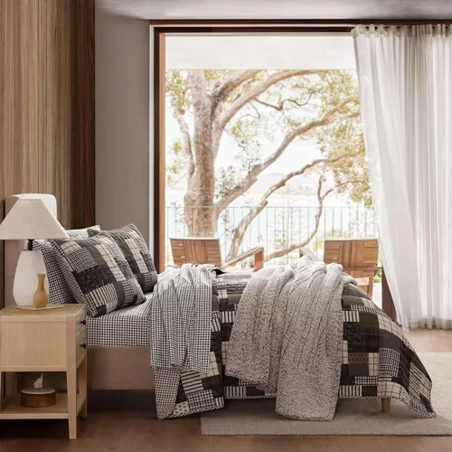 Miniatura 3 de Eddie Bauer - Juego de edredón twin, ropa de cama de algodón naturalmente suave con una sensación ligera para comodidad durante todo el año