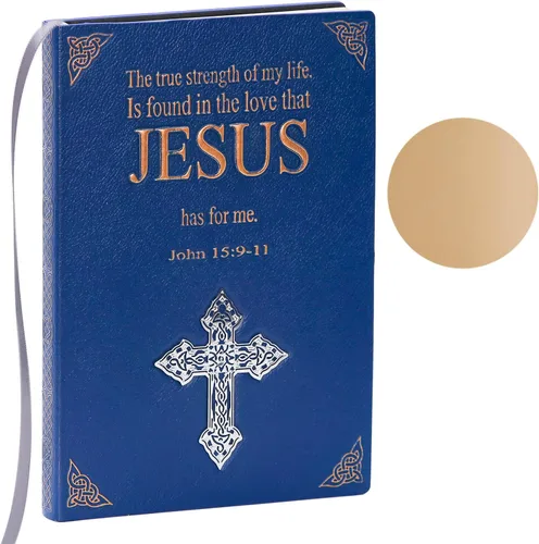 Diario sin forro – Jesús 3D en relieve de tapa dura azul cuaderno en blanco A5 cuaderno de bocetos regalo, 8.4 x 5.7 pulgadas (100 hojas, 200 Jesús