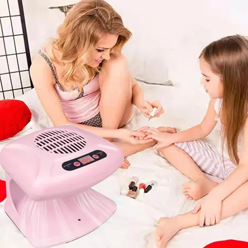Miniatura 7 de Secador de uñas para esmalte regular de 300 W, ventilador de secado de uñas 2 en 1 con sensor automático, aire caliente y frío, secador de uñas