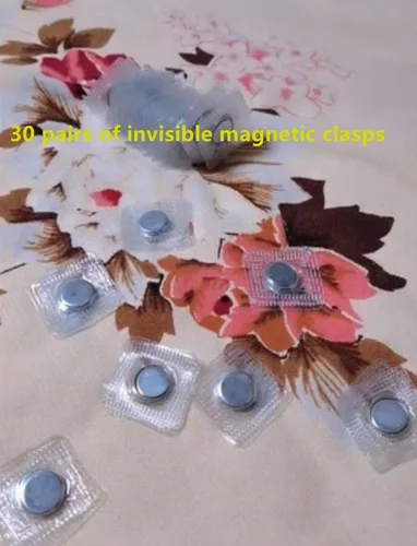 Miniatura 6 de XILEWHZF 30 pares de cierre magnético oculto para coser, cierre oculto invisible para coser en PVC para bolso, cierre magnético para bolso, cierre