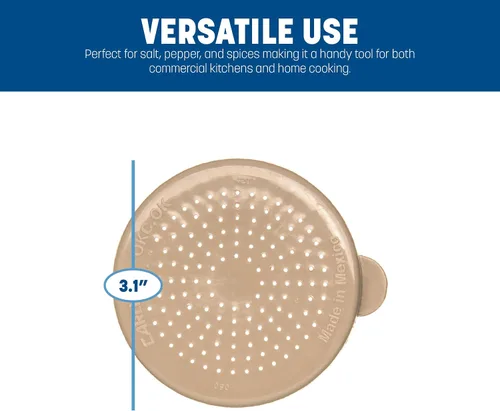 Miniatura 6 de Carlisle FoodService Products 427106 Tapa de polietileno para sal y pimienta solamente, 3.12 pulgadas de diámetro, color beige (caja de 12)