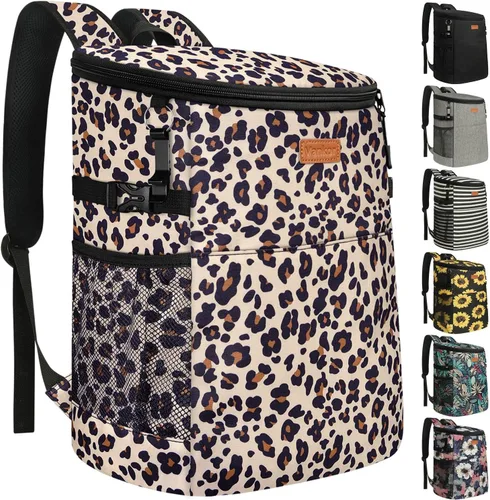 Miniatura 25 de Mochila Enfriadora de Camping para 30 Latas, Mochilas Enfriadoras Suaves Aisladas a Prueba de Fugas Bolsa Enfriadora de Viaje Impermeable Almuerzo