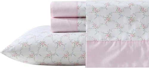 Miniatura 43 de Laura Ashley - Sábanas King, Juego de Ropa de Cama de Percal de Algodón, Ligero y Transpirable para el Hogar (Emogene Naranja Quemado, King)