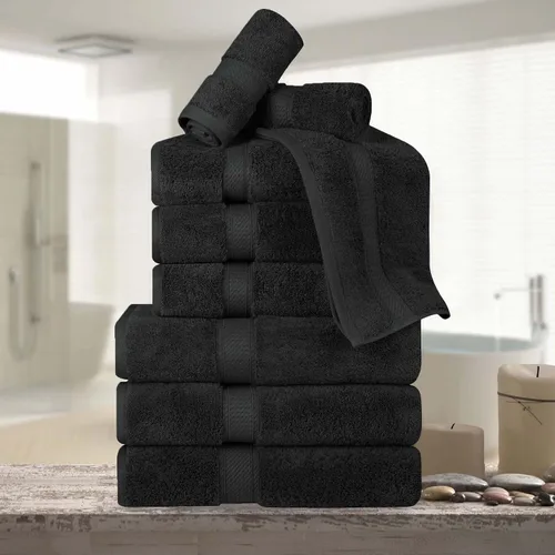 Miniatura 173 de Juego de 6 toallas de algodón egipcio Superior, incluye 2 toallas de baño, 2 toallas de mano, 2 toallas de cara/toallitas, ultra suaves de lujo