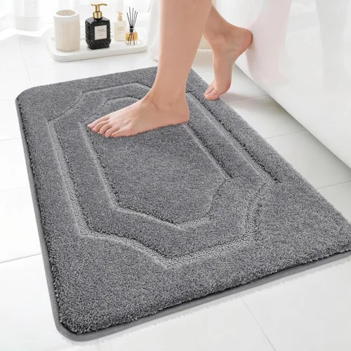 Miniatura 21 de BEQHAUSE Alfombra de Baño-Antideslizante-Tapete de Baño-Suave y Absorbente-Tapete de Ducha-Tapetes de Baño de Poliéster para Baño Lavables a Máquina