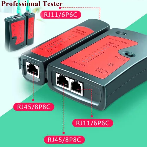 Miniatura 3 de LEATBUY RJ45 Crimp Network Tool Cat5/Cat5e/Cat6 Crimping Tool Set for RJ11/RJ12 for Regular End-Pass-Through with 50PCS Connectors, Network Tool Set